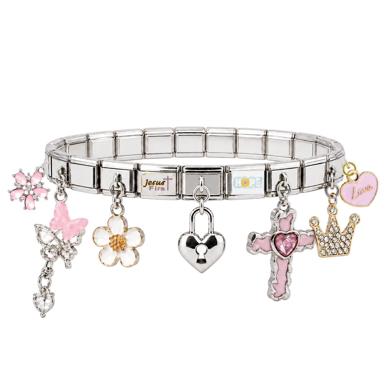 Silver Faith Story Bracelet