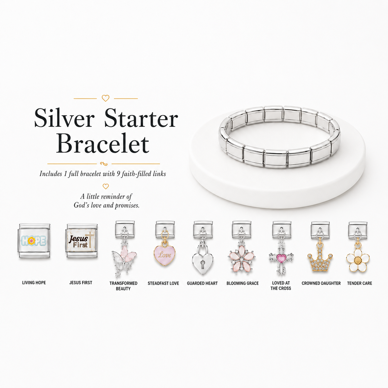 Silver Faith Story Bracelet