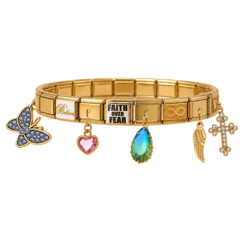 Gold Faith Story Bracelet