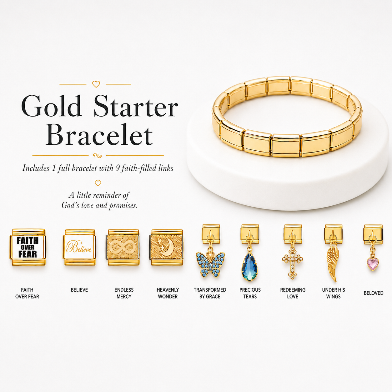 Gold Faith Story Bracelet